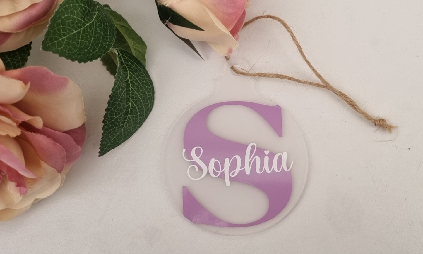 Name & Initial Acrylic Baubles