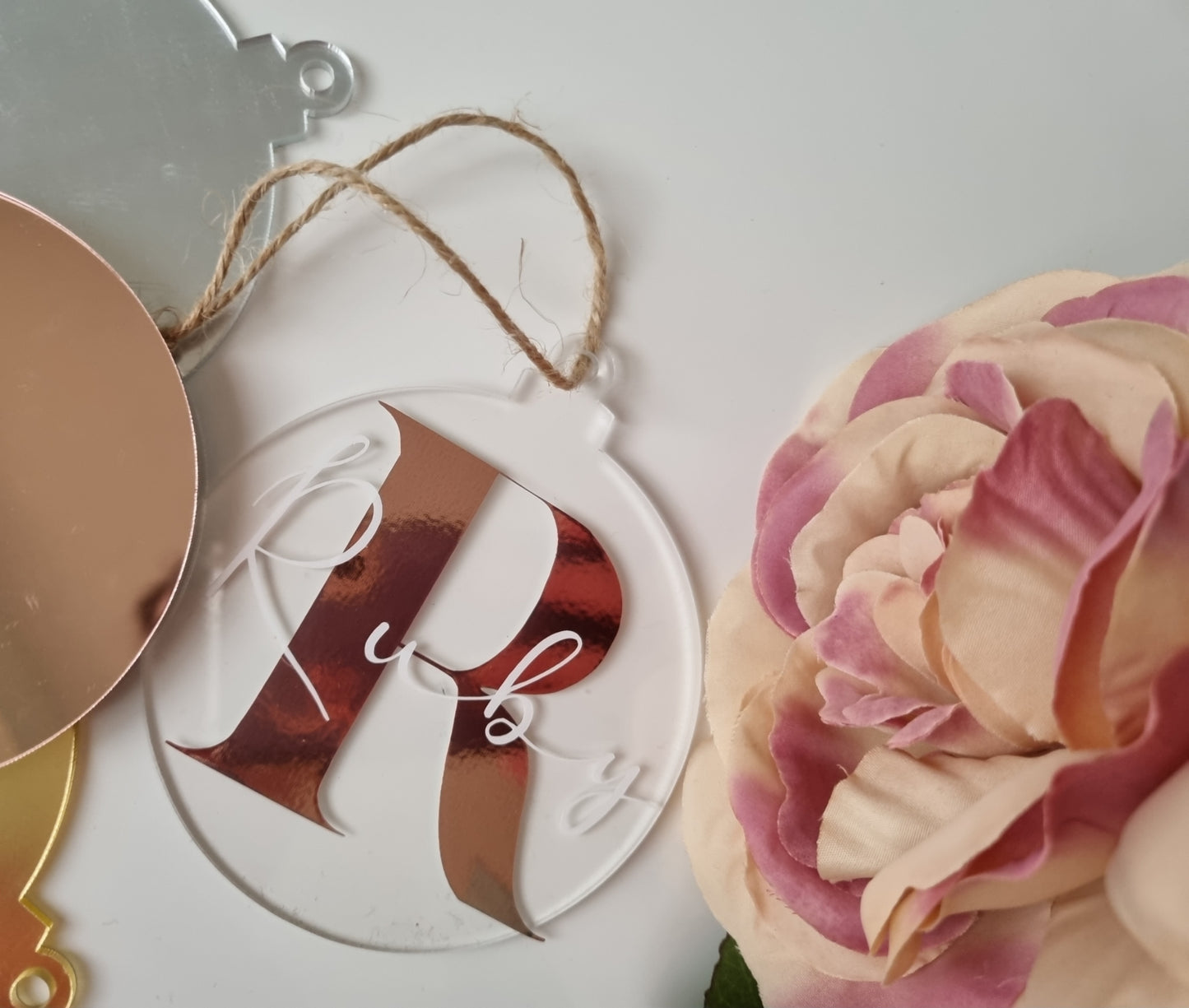 Name & Initial Acrylic Baubles