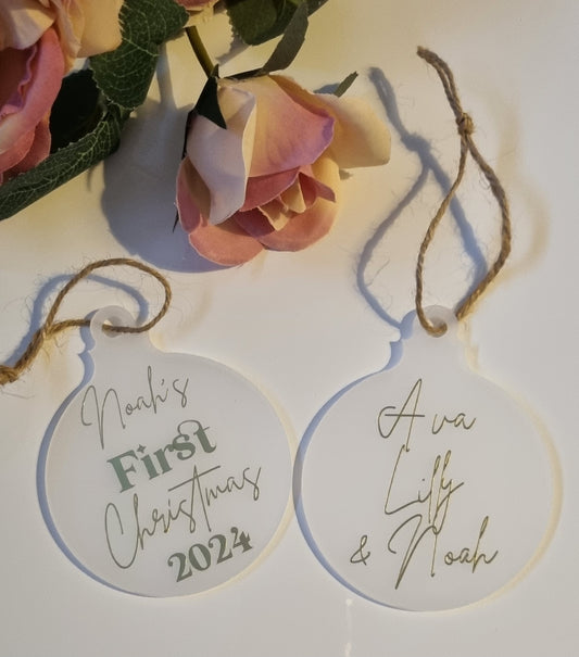 Personalised Acrylic Baubles