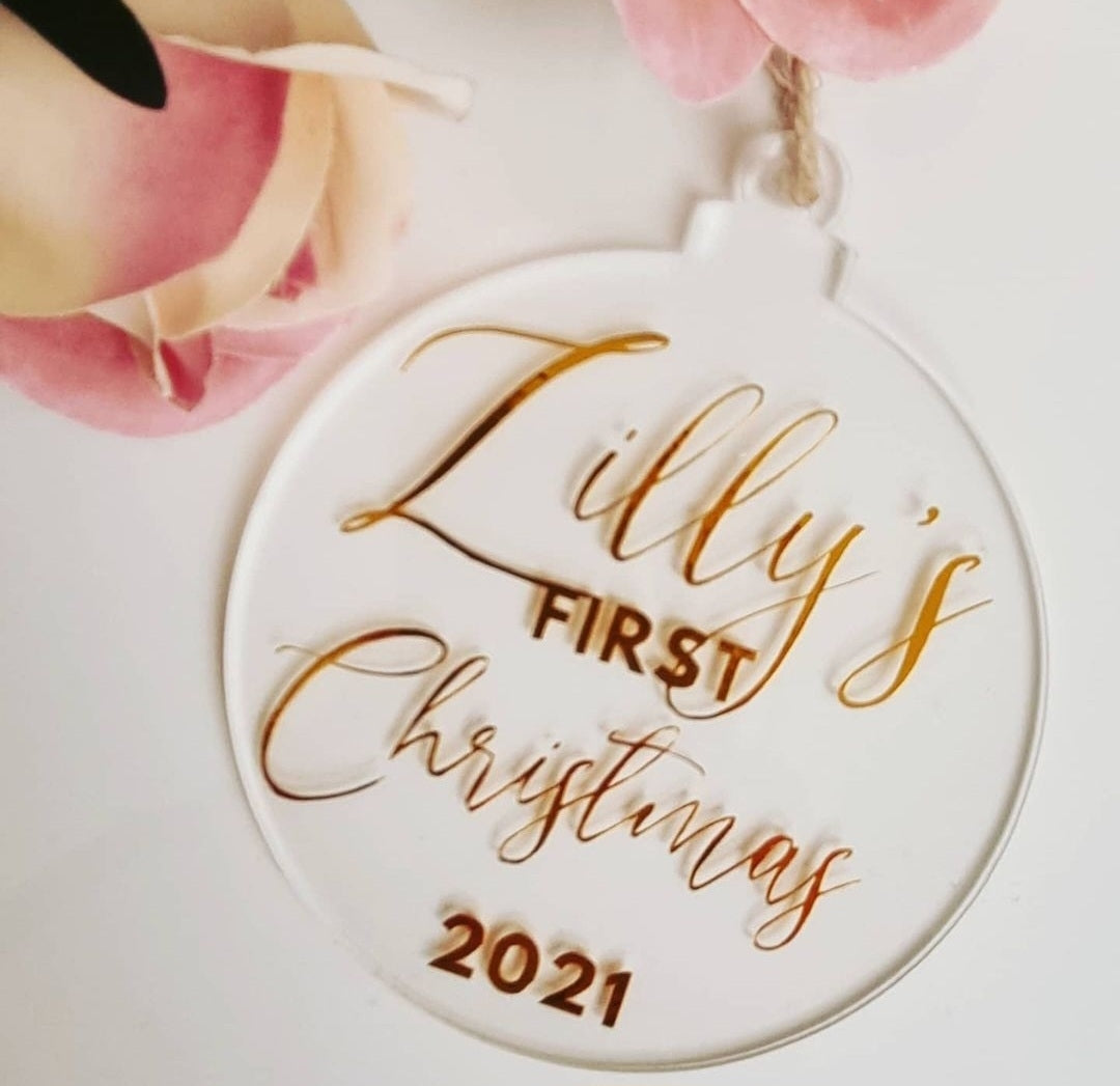 Personalised Acrylic Baubles