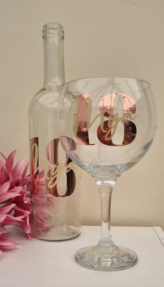 Milestone Birthday Light Up Wine Bottle