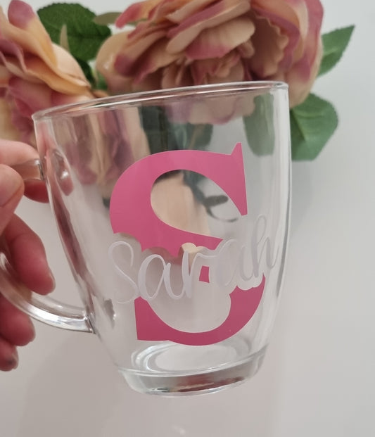 Initial Glass Mug