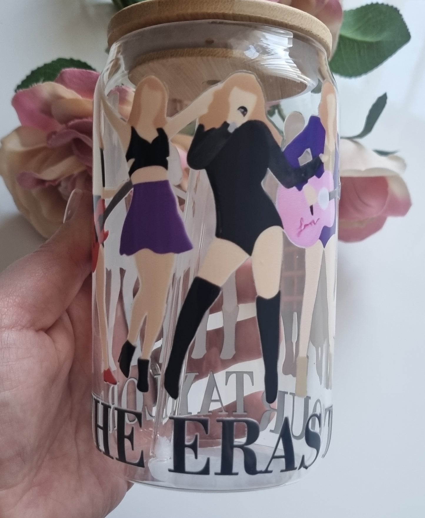Eras Tour Oopsie! Glass Can With Bamboo Lid