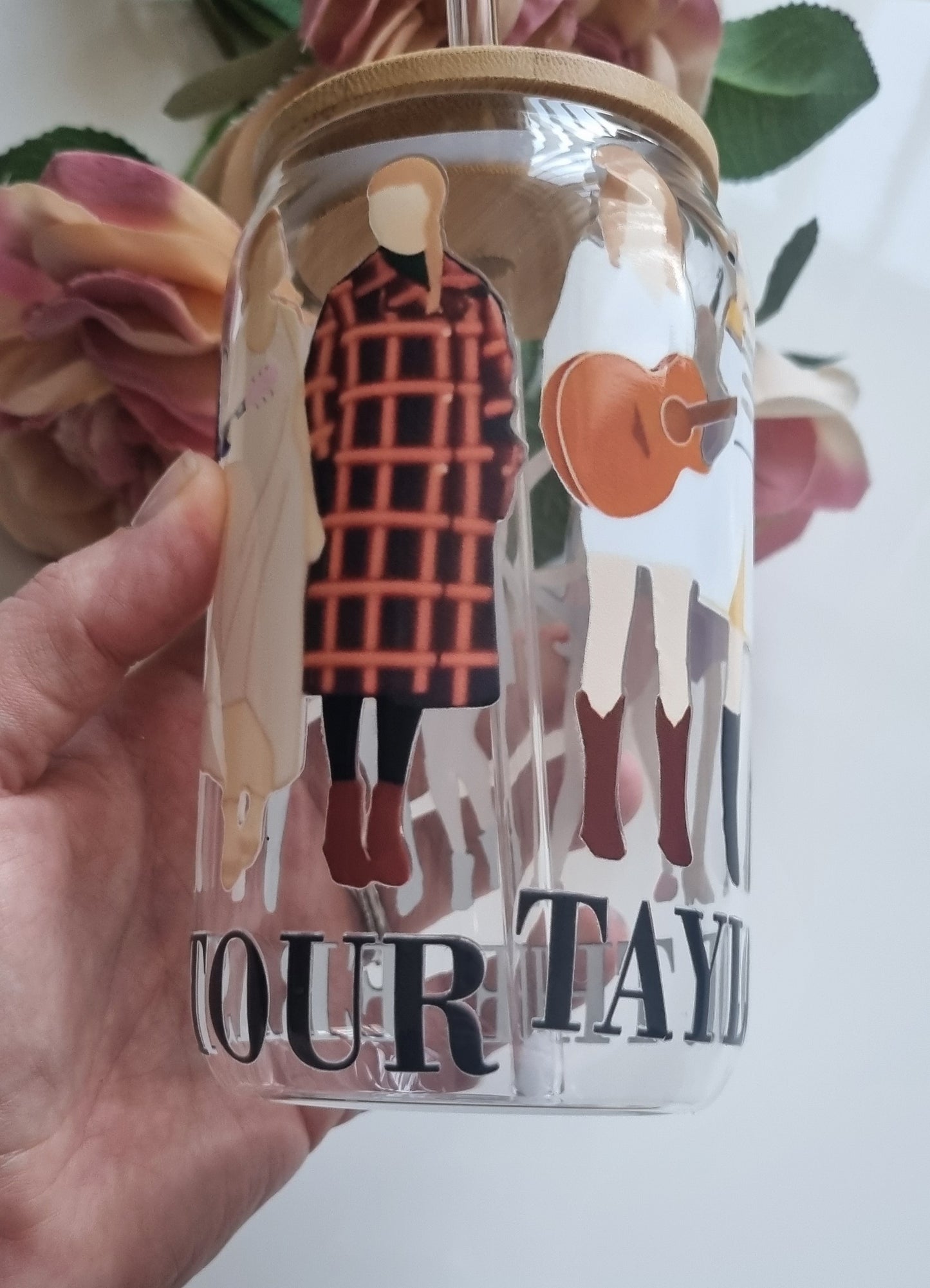 Eras Tour Oopsie! Glass Can With Bamboo Lid